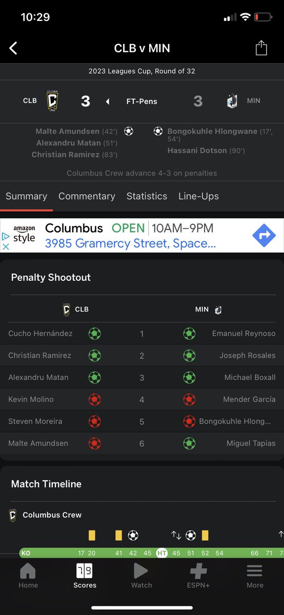 C_Smith96's tweet photo. @ColumbusCrew ESPN playing with my heart strings😭 https://t.co/vM7j60E9hS