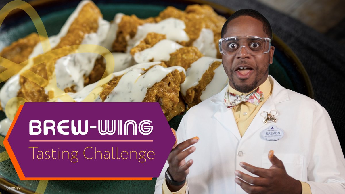 WATCH NOW 🎥 Walt Disney World Ambassador Raevon accepts a blind taste test challenge and samples chicken wing flavors from the 2023 EPCOT International Food &amp; Wine Festival: youtube.com/watch?v=mGuwlu…