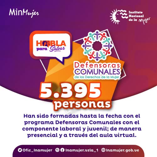 Ofic_Inamujer's tweet photo. En #Inamujer contamos con nuestras #DefensorasComunales, promueven los derechos humanos de la #mujer, acompañan y defienden a las víctimas de violencia de género, en los diferentes niveles territoriales a escala nacional.
#Venezuela
#Mujeres
@NicolasMaduro
@d_guzmanl https://t.co/lYnakIxQZ8