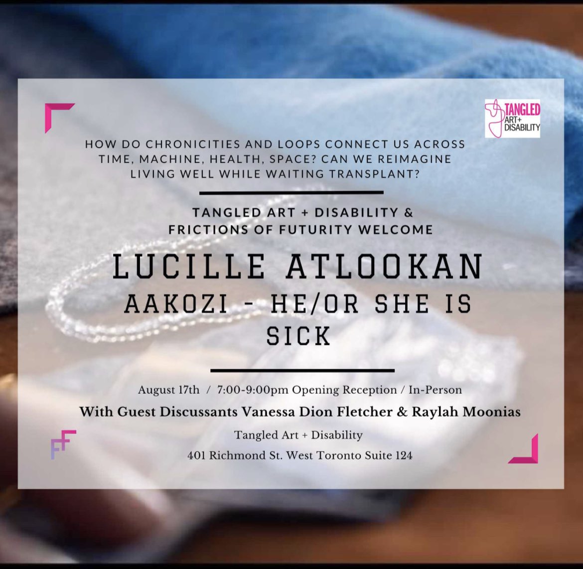 It’s going to be amazing! tangledarts.org <a href="/TangledArtsTO/">Tangled Art + Disability</a> @alexandra_eff <a href="/RicharLisa/">Lisa Richardson MD</a> <a href="/WCHIndigenous/">The Centre For Wise Practices ⬌ Indigenous Health</a> @kellyfritsch1 <a href="/WongMersC/">Chloe Wong-Mersereau</a> <a href="/Medpoiesis/">Dr. Allison Crawford 🦋</a> <a href="/TIER_UHN/">TIER at UHN</a> <a href="/UHNTransplant/">Ajmera Transplant Centre UHN</a> <a href="/CNTRP/">Canadian Donation and Transplant Research Program</a> <a href="/Sadz84/">Sadia Baig</a> <a href="/kidneygirl303/">Mary Beaucage</a> <a href="/nkf/">National Kidney Foundation</a>