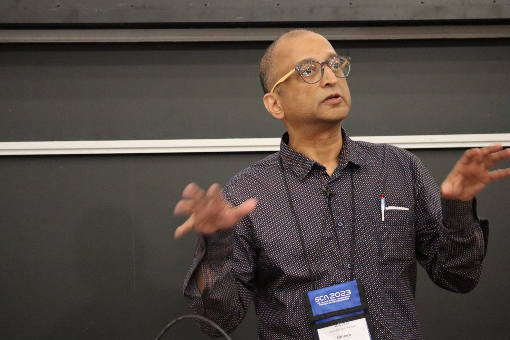 So many timely insights from Dinesh Pai's keynote talk, "Simulating Reality in the Time of AI."  A perfect fit especially given the number of SCA papers leveraging AI this year.  Thank you Professor Pai!  #SCA2023 #animation #AI #conference
