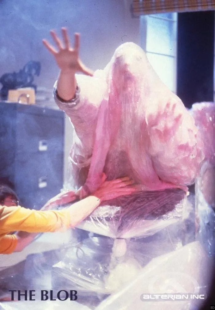 kyramyra3's tweet photo. It’s the 35th Anniversary of 1988’s THE BLOB, so once again I am legally obligated to share pictures of my dad just being the coolest person ever 💗  @TonyatAlterian https://t.co/UzKuJL03uz