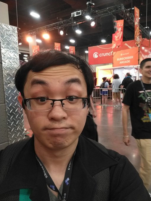 Been walking all day but it's fun. #Evo2023 working up a sweat though https://t.co/bMVFgK1HsK<a href="/tag/evo2023"class="tags">#Evo2023</a>