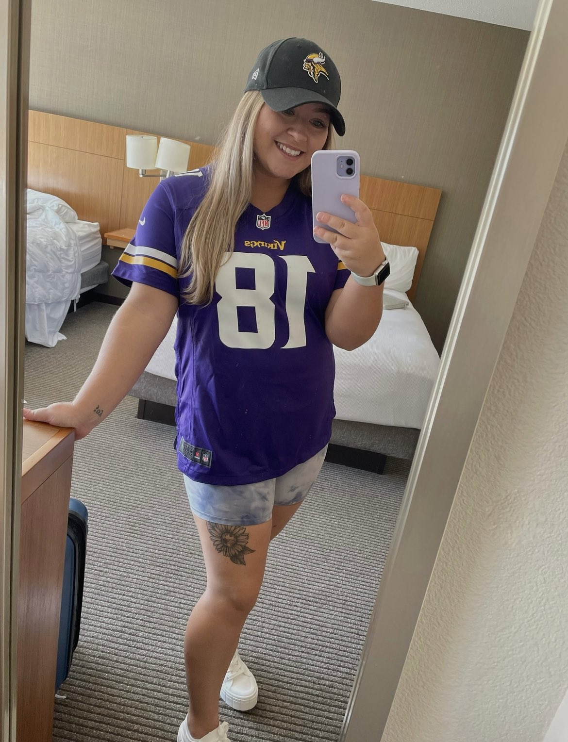 nicole on X Help okay when I go watch the Vikings preseason game in Seattle should I wear my JJ jersey or my sick Vikings tie dye oversized t shirt https t gKkPiIrBiy