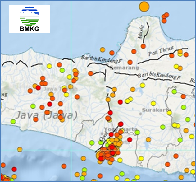 daryono_eq_talk's tweet photo. Aktivitas sesar Opak tampak dari monitoring gempa oleh BMKG di jalur sesar ini yang ternyata membentuk kluster aktivitas kegempaannya yang sangat aktif dan intensif. https://t.co/ZQHIjfiQMt