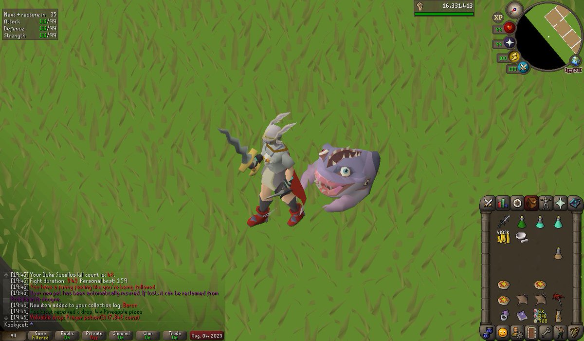 OSRSKooky's tweet photo. Pet #16 - Baron
48 kc. August 4, 2023.
IT'S SO CUTE! https://t.co/6aYgtGQz1Y