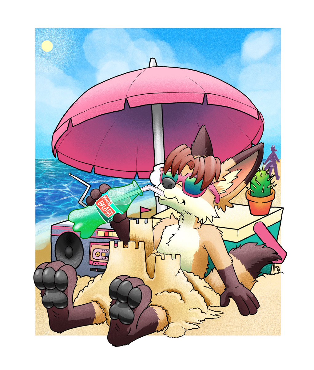beach sunglasses umbrella sun drinking straw ocean sitting  illustration images