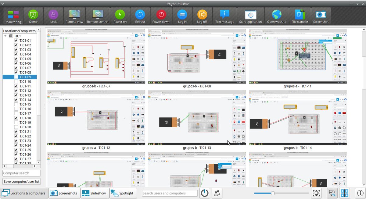 <a href="/Veyon_io/">veyon.io</a> es una excelente aplicación para el monitoreo y control de computadores, especialmente diseñado para salas de cómputo, independiente de si los equipos están en Windows o GNU/Linux y es #SoftwareLibre veyon.io