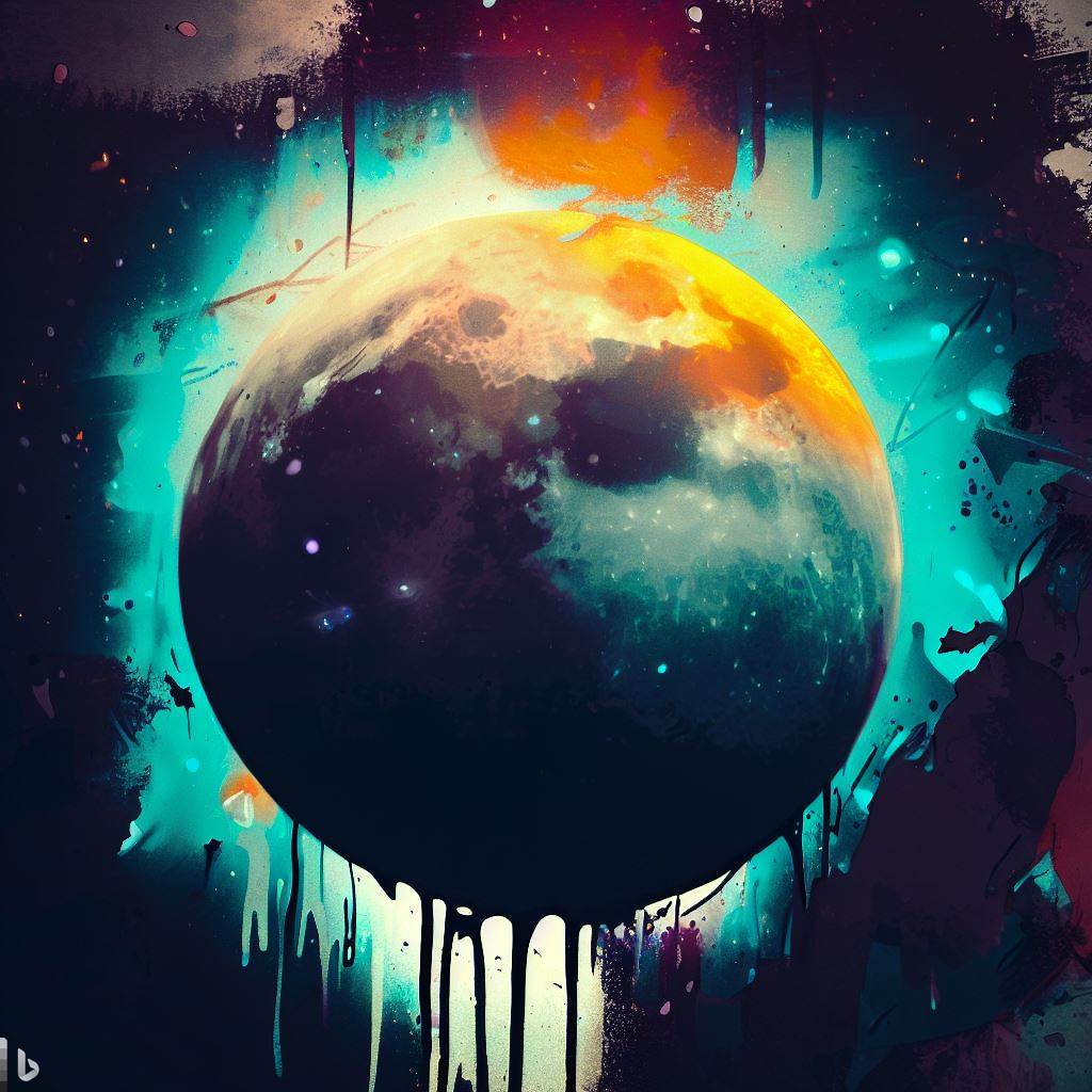 vikingsjason's tweet photo. Solar System #bing #ai #solarsystem #graphiti https://t.co/cSbU5774JN