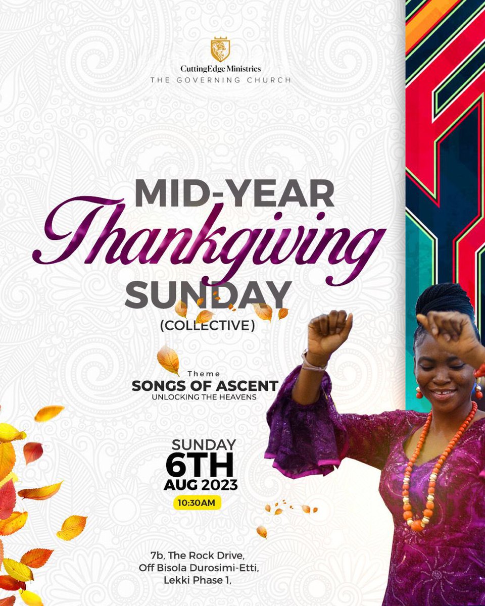 tayo_ladejo's tweet photo. Our hearts are full of gratitude to God for how far He has brought us.
Join us this Sunday as we release sweet melodies to the heavens and dance like never before. 💃🕺
The details are on the banner. Don't come alone 📌
#Thanksgiving
#SundayInvitation
#TheGoverningChurch https://t.co/OKSpZD1WWl