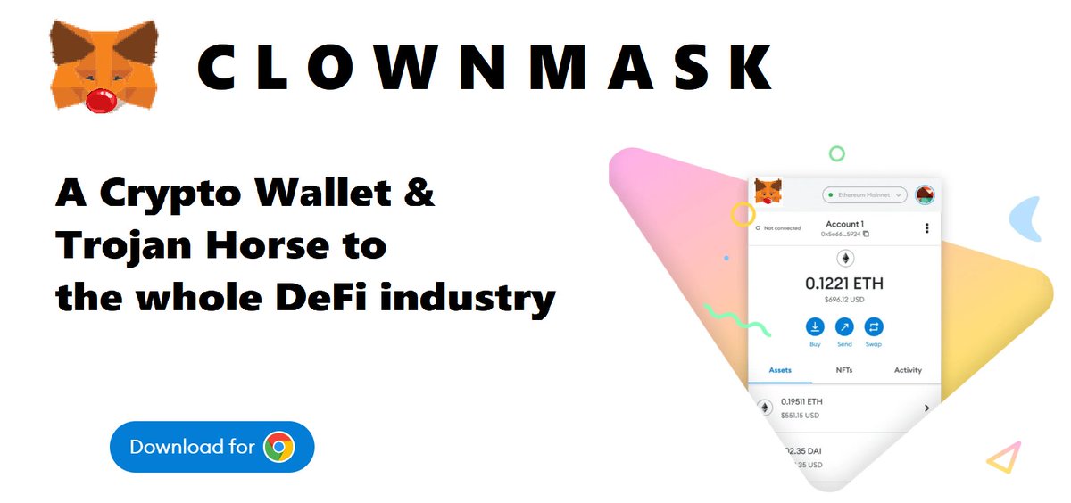 yourfriendSOMMI's tweet photo. ❤💛💚💙

MetaMask is a trojan horse in the Crypto industry.

JPMorgan owns MetaMask and control it from with-in.

Nobody is surprised though, as we've known about it for years.

MetaMask should be renamed to ClownMask 🤡 https://t.co/Uw2SNNMRBk