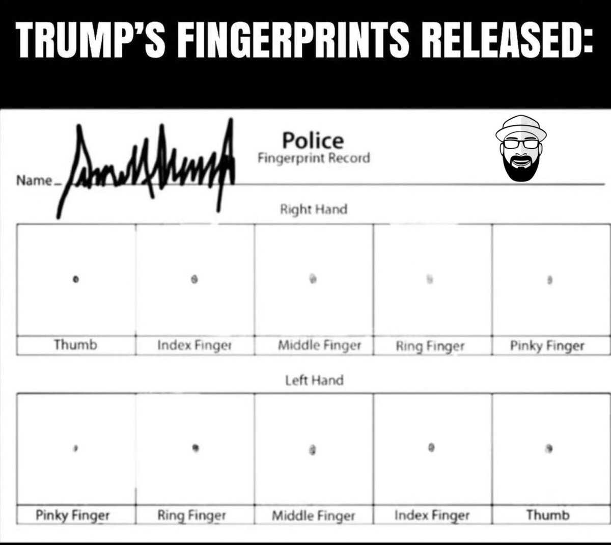 RyanShead's tweet photo. The Feds released Donald Trump’s fingerprint record from earlier today. https://t.co/aa6gnguPKx