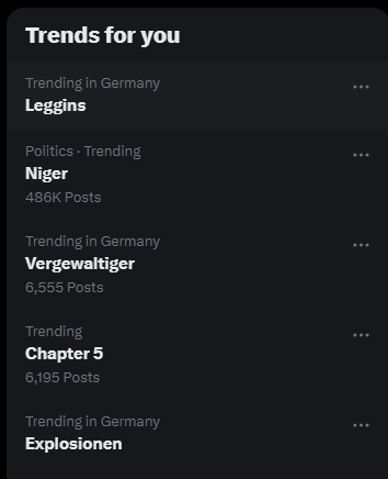 Zerioox7's tweet photo. Digga was sind meine Twitter Trends?! #trends #twitternews https://t.co/KYZFpmCmW7