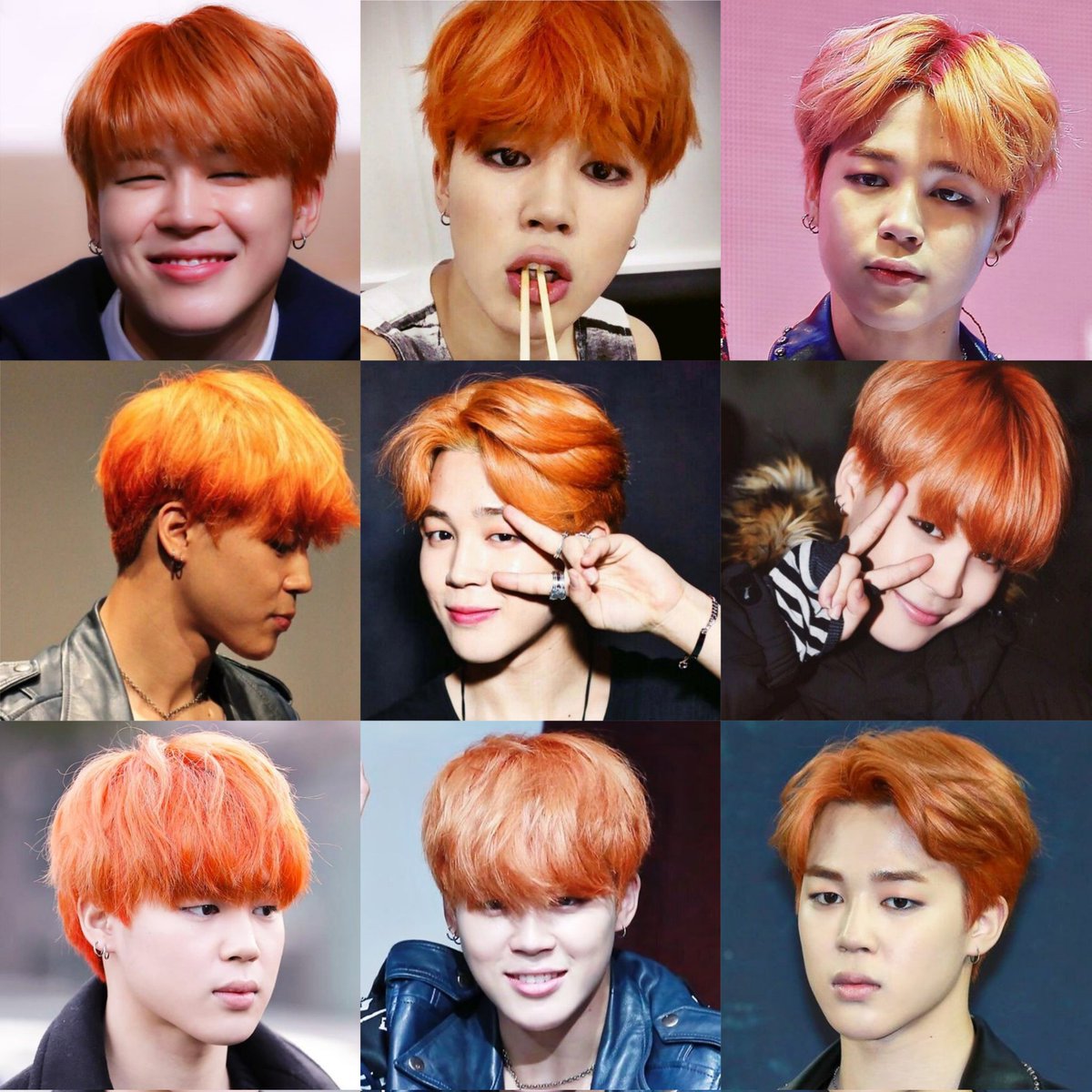 jimin’s orange hair