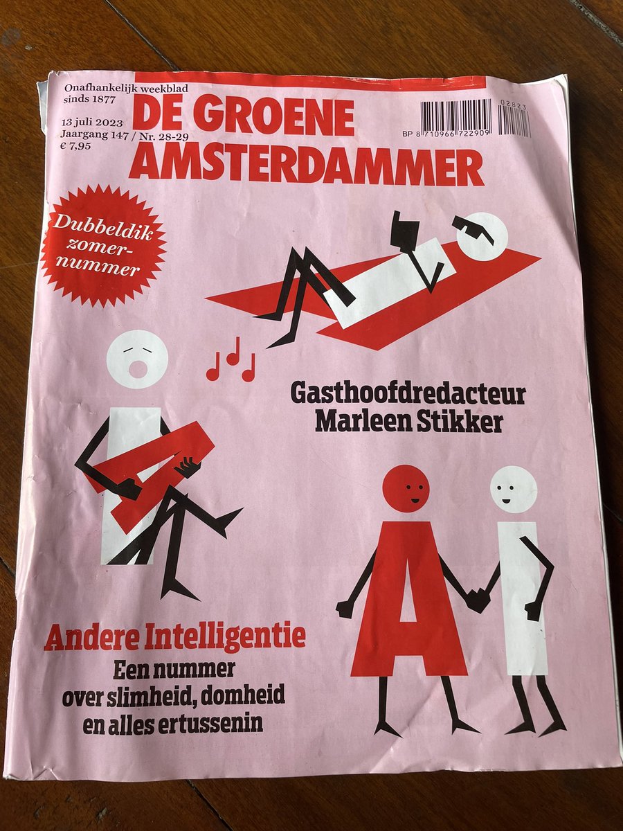 Wat een wijs zomernummer van <a href="/DeGroene/">De Groene Amsterdammer</a> over “slimheid”, “domheid” en alles er tussenin. #andereintelligentie