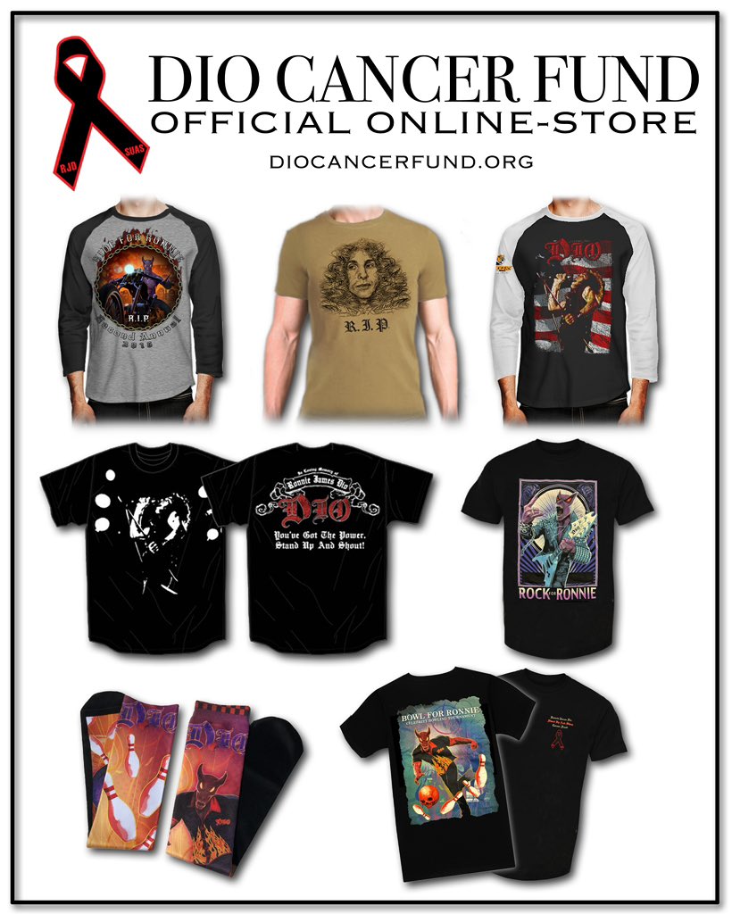 The Dio Cancer Fund official online-store is back! Stocked with exclusive DIO items only available in this store. All proceeds benefit the Dio Cancer Fund, which raises funds for cancer research that furthers early detection and prevention.🤘🏼Shop here: diocancerfund.3dcartstores.com