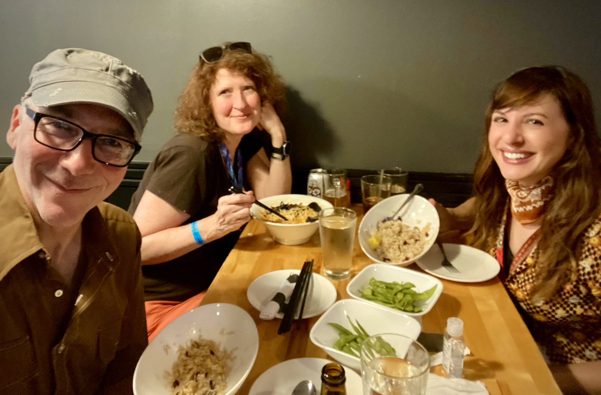 SIRSY's tweet photo. It’s tofu time with our merch girl D at one of our favorite spots in Appleton! Fueling up for our set on the
@MileOfMusicFest bus at 9
#mileofmusic #foxcitieswi #sirsy #sirsyband #tofutime https://t.co/f0I4qZhja3