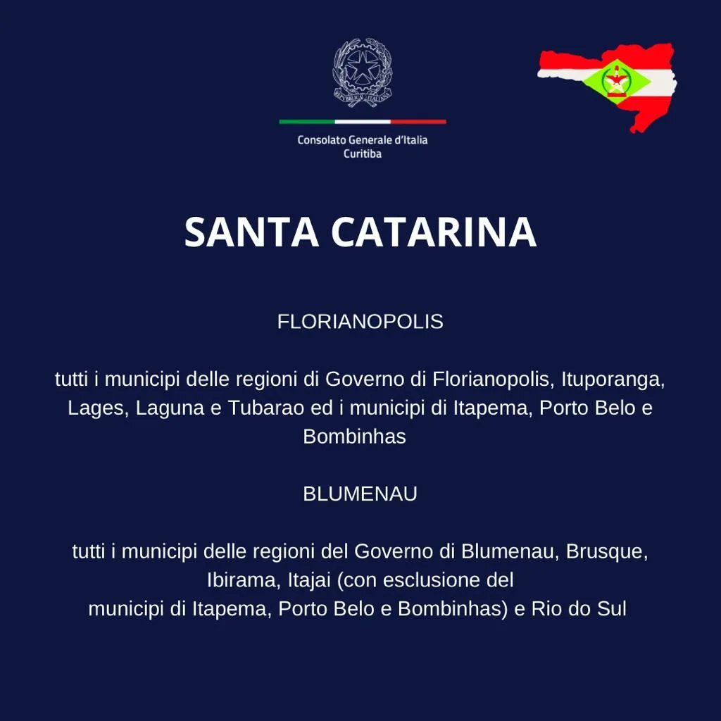 ItalyinCuritiba's tweet photo. Informativa Albo consolare onorario Servizi ai cittadini

➡️ Link nella Bio

#aggiornamento
#consolare 
#Paraná
#santacatarina
#italybrazil https://t.co/nEKHXFO4FL