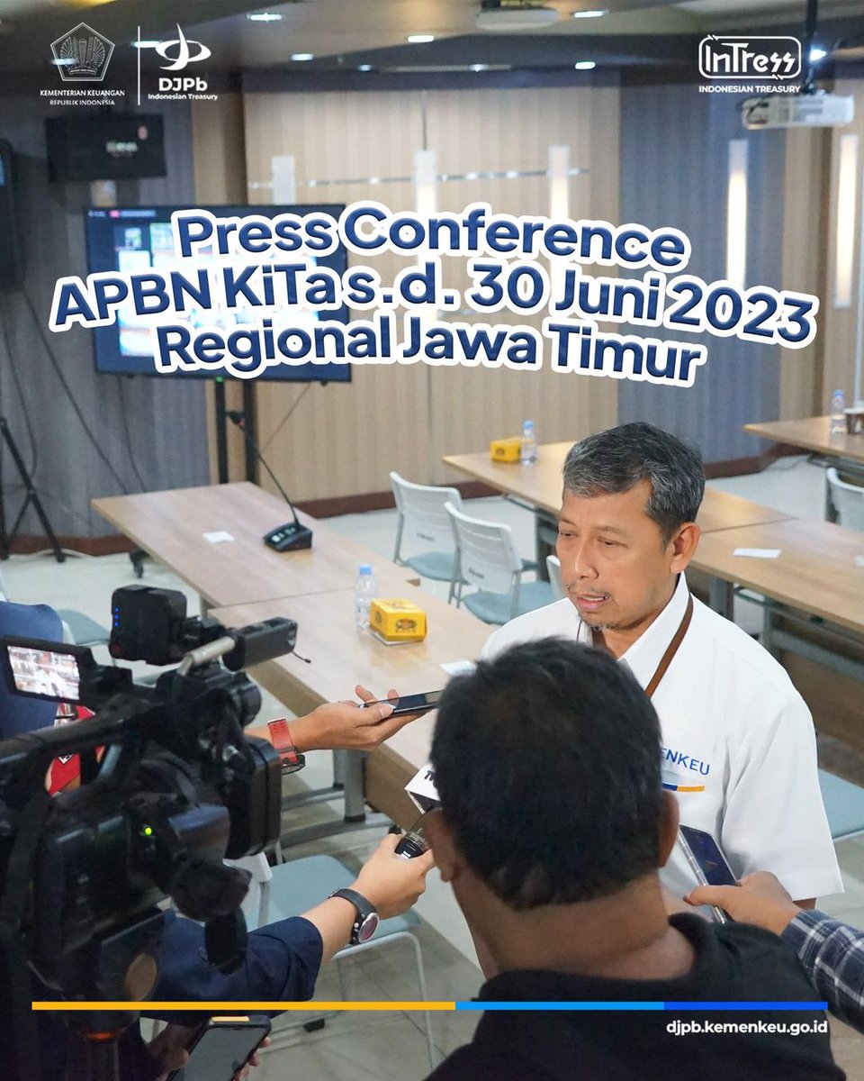 DjpbJatim's tweet photo. Halo Sobat #InTress

Senin, 31 Juli 2023 telah dilaksanakan Konferensi Pers APBN Jawa Timur periode sampai dengan 30 Juni 2023 berlangsung secara hybrid di Aula Lantai 7 GKN Surabaya I. https://t.co/8xV0UfvQap