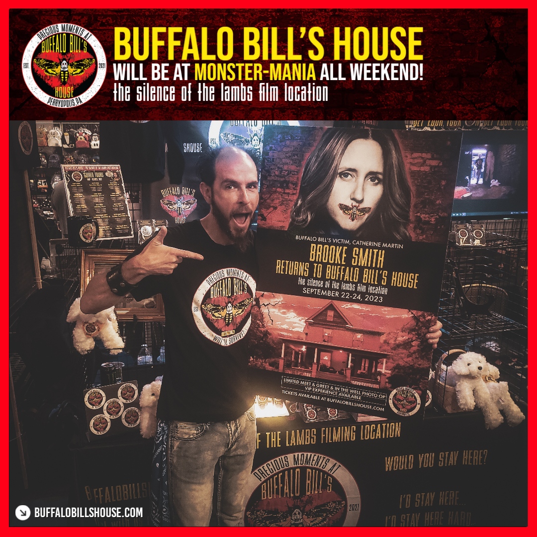 buffbillshouse's tweet image. It's been a busy day @monstermaniacon, don't miss your chance to stop by @buffbillshouse the real house used as the #filminglocation in #TheSilenceoftheLambs this weekend!

Grab your tix at our booth for our epic @Iam_BrookeSmith event or at buffalobillshouse.com

#monstermania