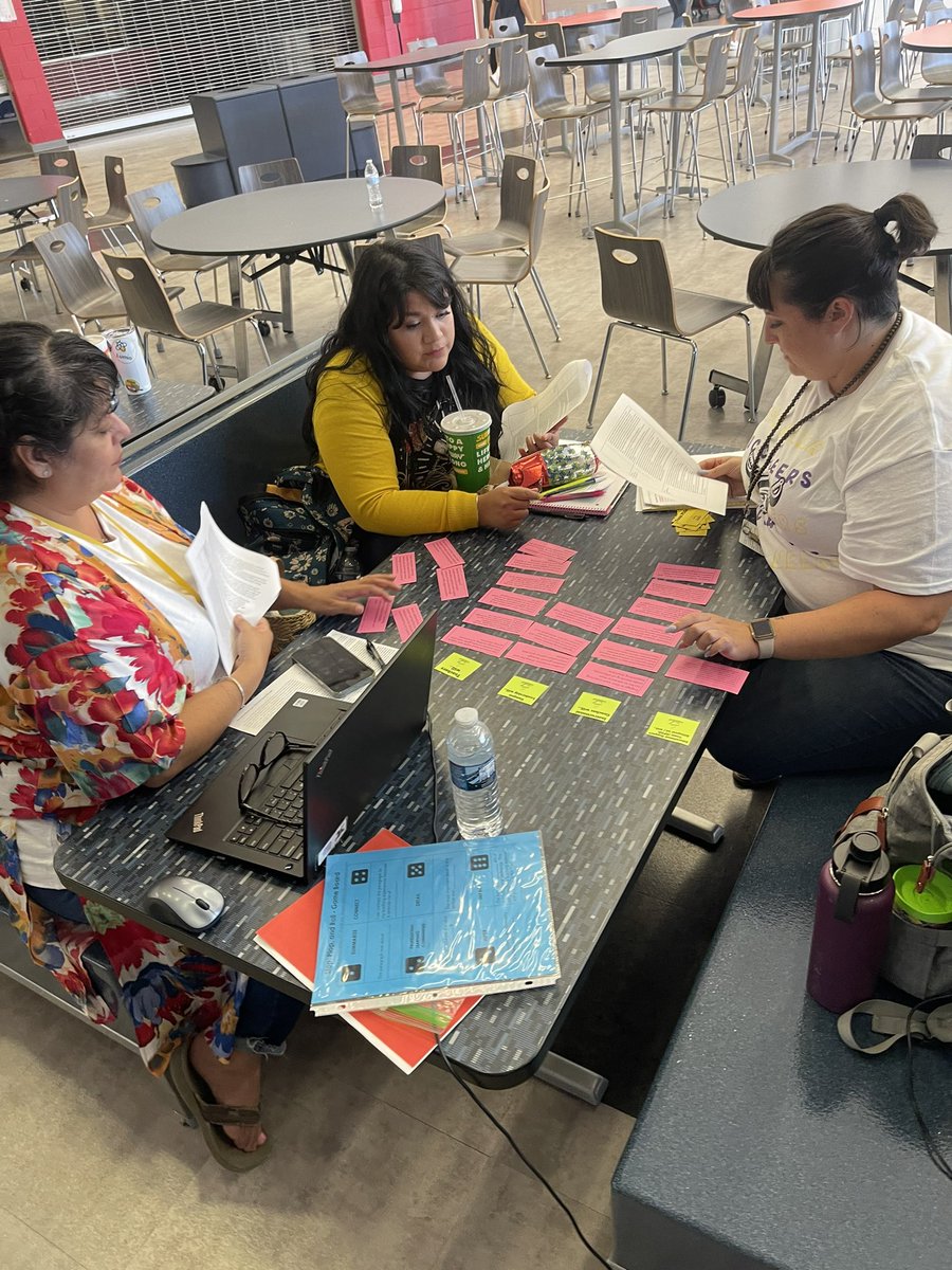 CoachLJAV's tweet photo. From collaborating in “Make and Take” sessions, to Literacy Framework Card Sorts, to “Instructional Core” learning loops and beyond! Our ELAR teachers celebrated our victories and mapped our steps to crush this year’s goals! #ELACafe #StrongerTogether https://t.co/w4QI0HjtFN