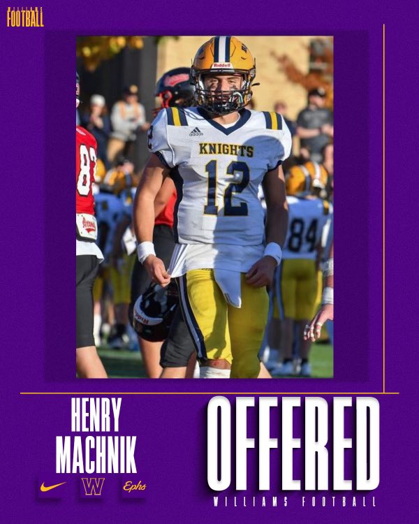 MachnikHenry's tweet image. Very grateful to have received an offer for support through admissions to Williams College!!! What an amazing opportunity! @CoachHennessey @Coach_Willey_FB