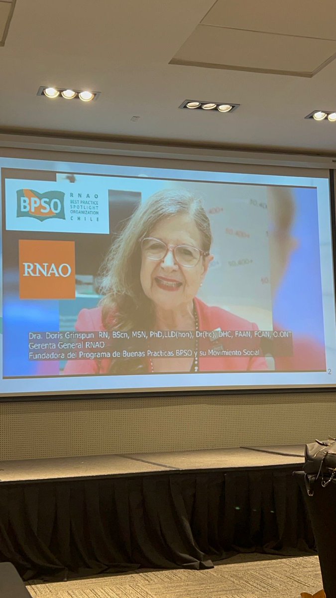 350 profesionales de Iquique a Magallanes compartiendo experiencias y conocimiento en las II Jornadas de Enfermería de RedSalud.
Gracias a Doris Grinspun de RNAO por saludarnos a la distancia.   Pronto estara con nosotros!