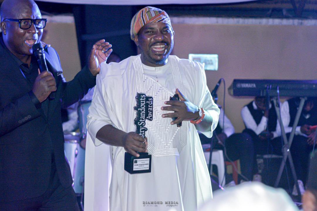 OfadaBoy's tweet photo. We received one of the highest awards in the industry, the Industry Standout awards. Our Founder Tobi Fletcher @fletchertobi was honoured. The award presentation was done by the Chief Press Secretary of the Lagos State Governor Mr Gbenga Akosile @gboyegaakosile https://t.co/QQoyiwB7uu