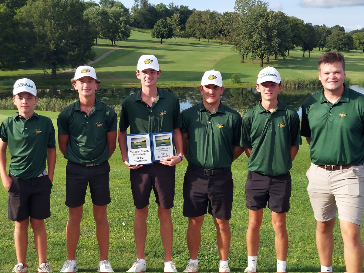 GHSGatorGolf's tweet photo. GATORS GOLF GETS IT DONE!!  Gators take home Team Championship (+3/287) &amp; @jacoblang2024 (-3/68) Overall Individual Champion w/ Birdie on first hole of 3 man playoff @ Christian Co Invitational @ Western Hills GC.   @jakerussell053   #gatorgolfgrind https://t.co/XTPM3Q2UL8
