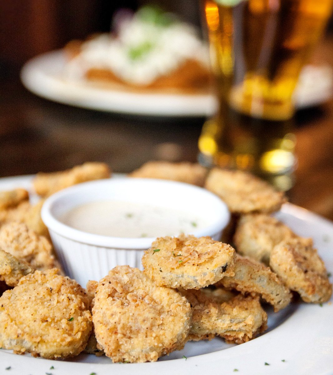 It’s finally the weekend! Start things off with Fried Pickles and a cold libation.