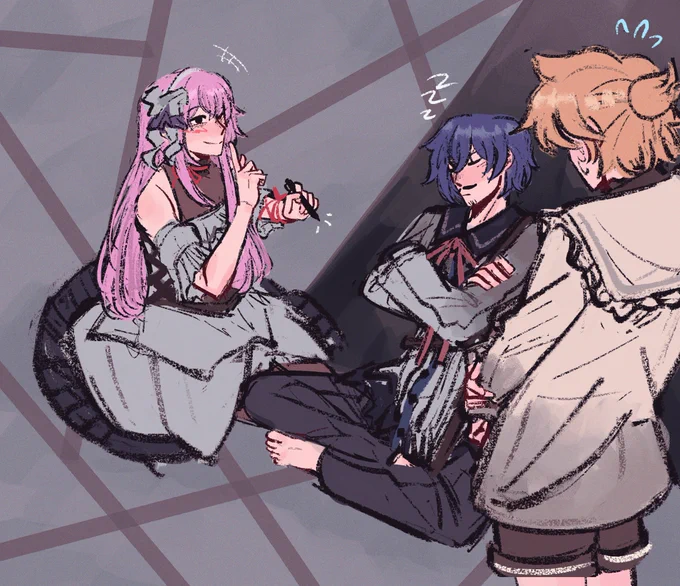 uh oh..... whos gonna tell him.... ? #prsk_FA