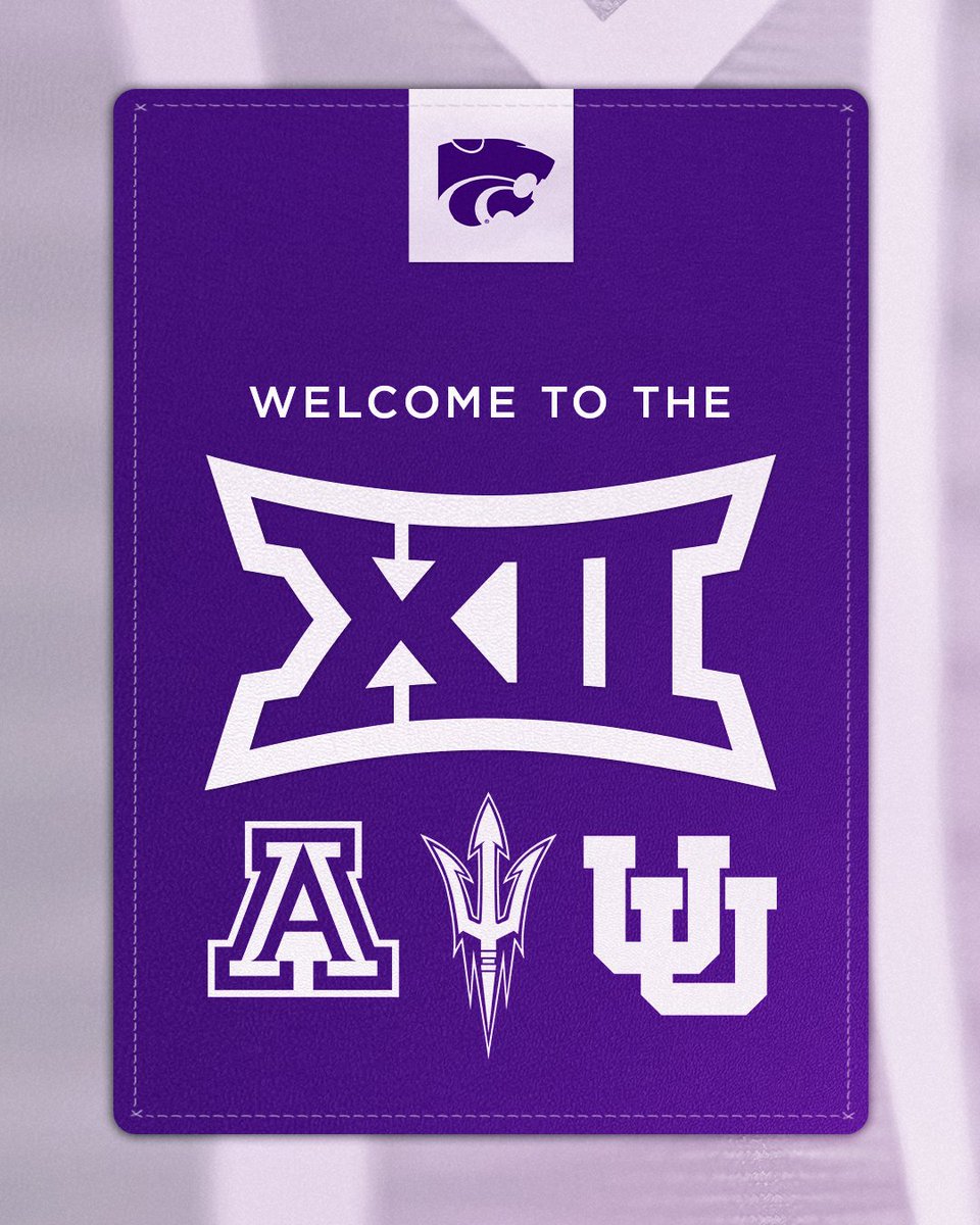kstatesports's tweet photo. Welcome to the @Big12Conference‼️

@AZATHLETICS x @TheSunDevils x @utahathletics https://t.co/NKp8IBUWe4