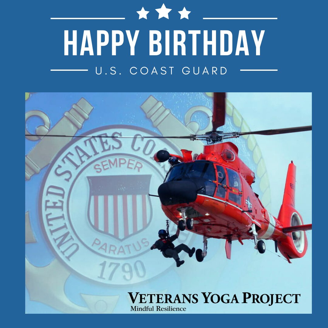 Who is Older?  The U.S. Coast Guard or the Navy? Happy 233rd Birthday to the men &amp; women of the U.S. Coast Guard! 🎉The Coast Guard is eight years older than the U.S. Navy, established in 1790. 🙏We're celebrating you today &amp; always! #VeteransYogaProject#Veterans #USCoastGuard