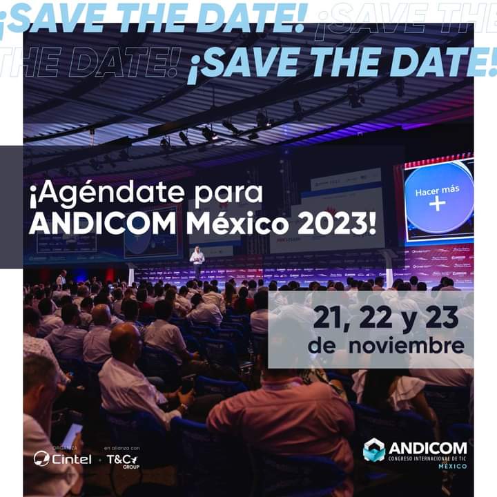 No te pierdas el Congreso #TIC más importante de México, #ANDICOMMX2023
Participa en una agenda académica de alto nivel que te mantendrá actualizado con las últimas tendencias tecnológicas.
Regístrate en andicom.mx 
Del 21 al 23 de noviembre en #ExpoSantaFe en #CDMX