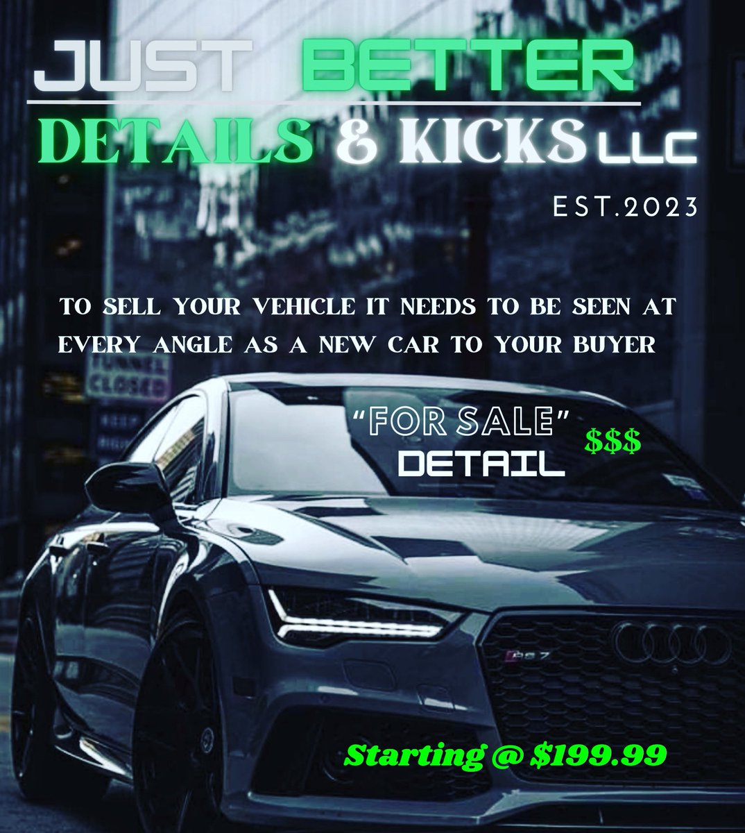 JustBetterAuto's tweet image. #Southerncolorado #pueblowestcolorado 

Well if you’re selling your car and want it sold immediately,  then you gotta grab this deal. Odor removal, shampoo, clay bar and ceramic coat plus hella more. Check us out ok any platform
