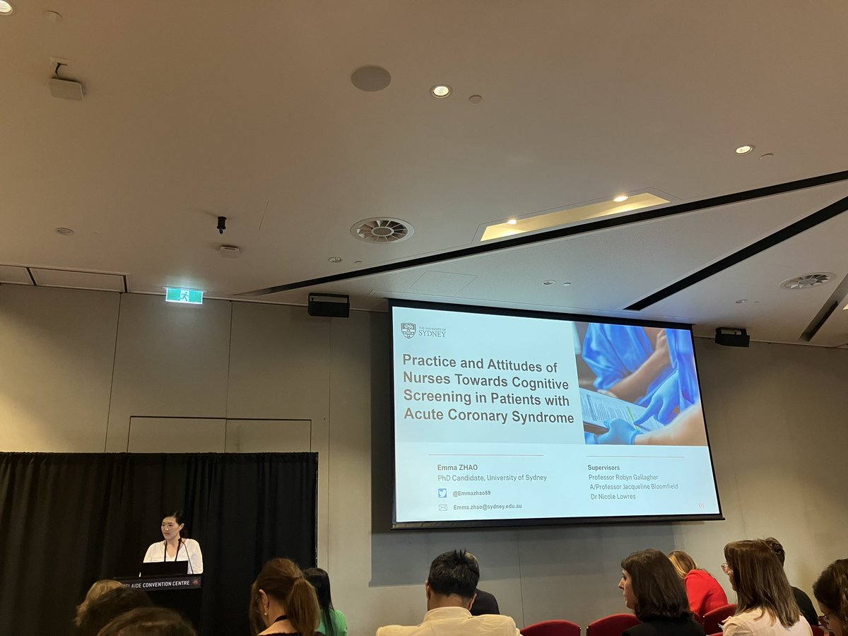 Here we go the 2023 Cardiovascular Nursing Prize session #CSANZ..first up <a href="/Emmazhao89/">Emma zhao</a> current practice and attitudes to cognitive screening in ACS 🧠. Fabulous research! <a href="/thecsanz/">CSANZ</a>