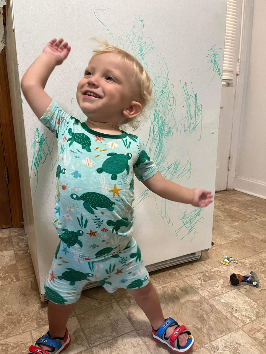 brittandgavin's tweet photo. So proud of his first destructive house art 😂 https://t.co/2L2eiFhi1d