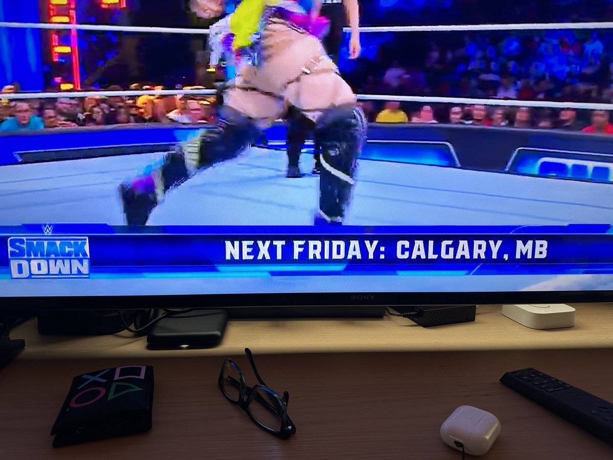 Michael_A092's tweet photo. @WWE uh yeah you got it completely wrong lol, it’s Calgary, “AB” NOT MB haha https://t.co/azppIByFvy
