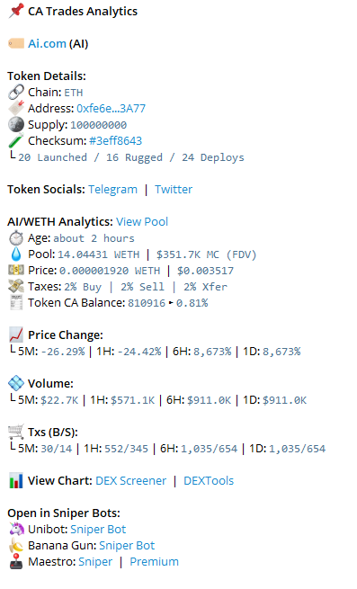Hey All,

Several hours after we launched, a skemmer also launched, using the same ticker as us. We are not doing this out of spite but.....

Here's proof of the deployer, having rugged several projects in the past, having crazy supply, which could end up in a rug.

#ETH #Crypto