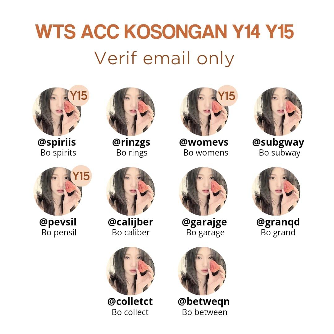 ♡ WTS ACC KOSONGAN Y14 Y15 ♡

• v email only 
• masuk ht mt
• usn mulchar
• dapat data email
• bisa circle &amp; space 
• go green (-ssb abis ganti uname)

Price 💸 6.000


#zonauang