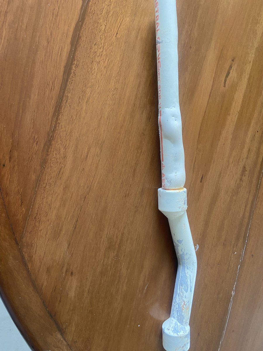 immanishanand's tweet photo. @AstralPipes SHOCKING!!! 
Used your “trusted” pipes in my bathroom. It’s not even been 6 months since this was done and a leak was spotted. On investigation it was found that the pipes internally have expanded as you see in the photos. TAKE RESPONSIBILITY FOR YOUR PRODUCTS!!! https://t.co/hvifPtbrhi
