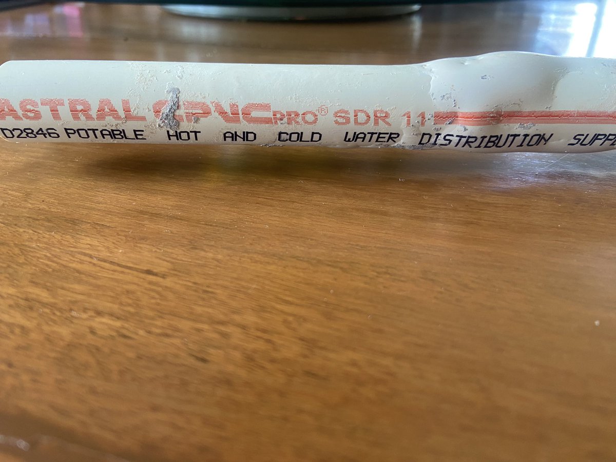 immanishanand's tweet photo. @AstralPipes SHOCKING!!! 
Used your “trusted” pipes in my bathroom. It’s not even been 6 months since this was done and a leak was spotted. On investigation it was found that the pipes internally have expanded as you see in the photos. TAKE RESPONSIBILITY FOR YOUR PRODUCTS!!! https://t.co/hvifPtbrhi