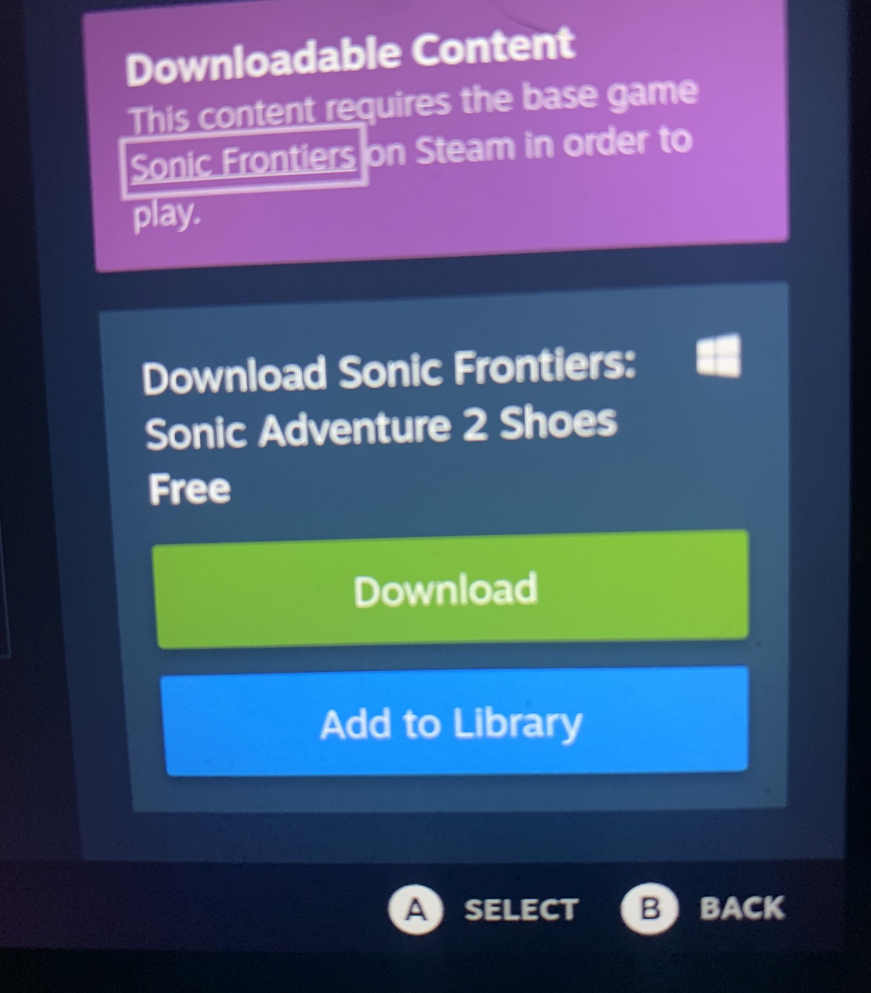 Sonic Frontiers: Sonic Adventure 2 Shoes on Steam