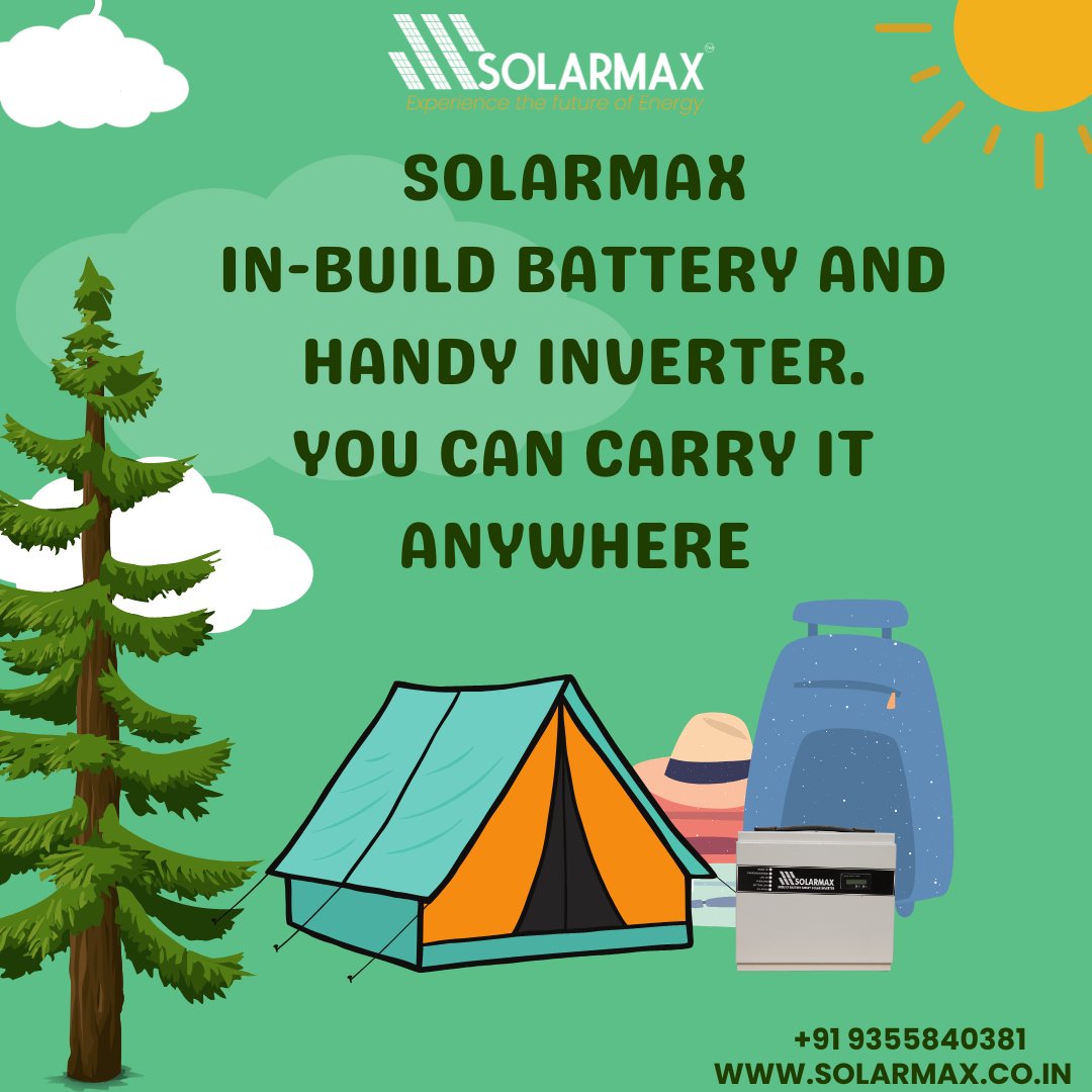 SolarMax_co_in's tweet image. Efficiently Converting Solar Energy: SolarMax Inverters Pioneering Green Solutions"
TO KNOW MORE - solarmax.co.in
Now is the time to go solar!
To get a quotation call us @ 09355840381
#solarpower #inbuilt #solarenergy #saveenergy #saveenvironment #SolarMax #portable