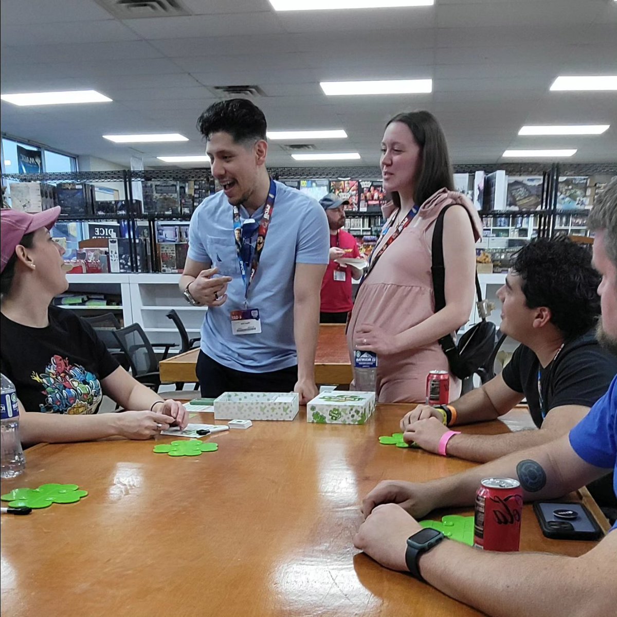 instantgamenite's tweet photo. Thanks to the @DiceTowerStaff for a great #gencon pizza party. Enjoyed getting to play the new hotness #worldwonders and had the best game of #soclover of my life. These people are just amazing both on and off camera. https://t.co/im5ZbQ9LKf