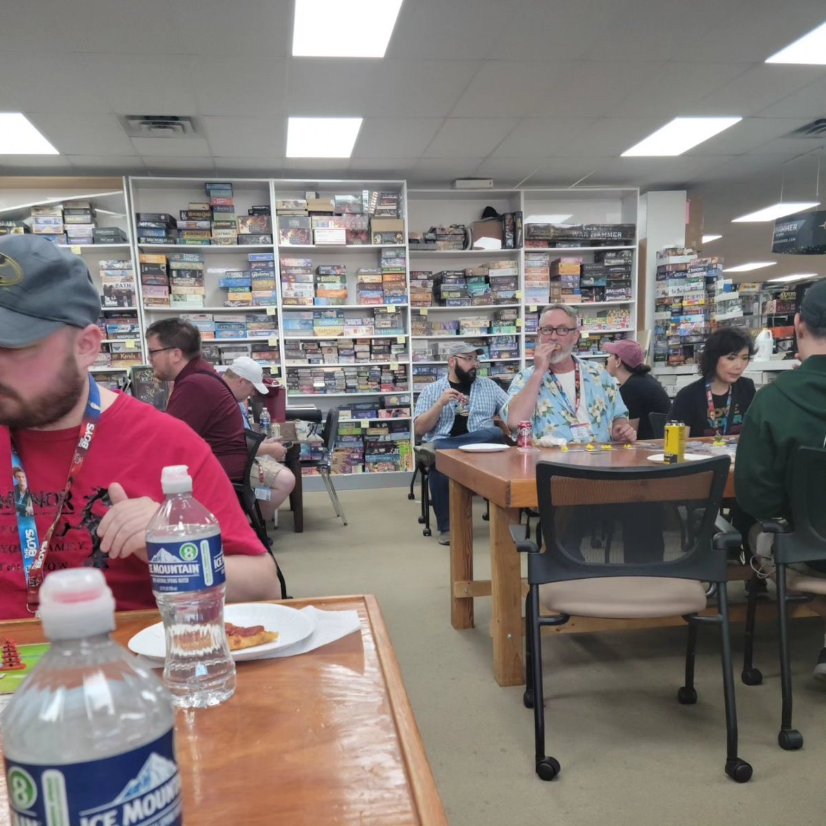 instantgamenite's tweet photo. Thanks to the @DiceTowerStaff for a great #gencon pizza party. Enjoyed getting to play the new hotness #worldwonders and had the best game of #soclover of my life. These people are just amazing both on and off camera. https://t.co/im5ZbQ9LKf