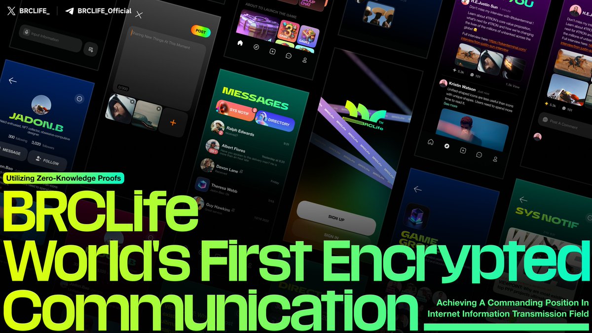 BRCLife's tweet photo. 🔒 Discover #BRCLife - The World's First Encrypted Communication with Zero-Knowledge Proofs! 

💻 Achieving a commanding position in internet information transmission, BRCLife ensures your privacy and security with cutting-edge technology! 🚀

#BVROS #Web3 #Crypto #SocailFi https://t.co/L1bn9t8ZX2