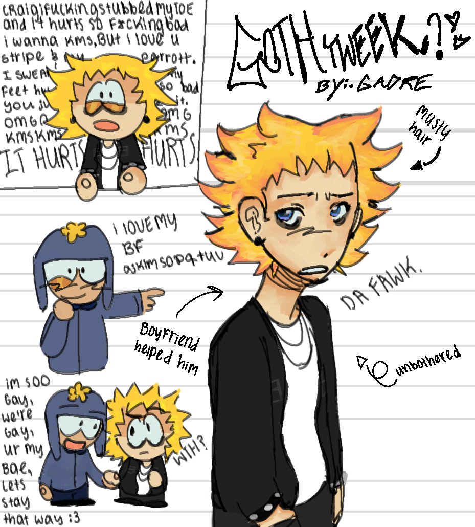 kelvstheworldd's tweet photo. GOTH TWEEK RE-DESIGNS BC MY OLD DESIGN MAKES ME WANNA FCKIN CRY AND KMS <3

If u draw it js credit me pls, that's all I want credit 😔🤞
(New one preferably old one scares me but whatever pickles ur nickle fr fr)

#Gothtweak #southparkfanart #SouthPark #Sp #TweakTweek https://t.co/bAgYShgJaP