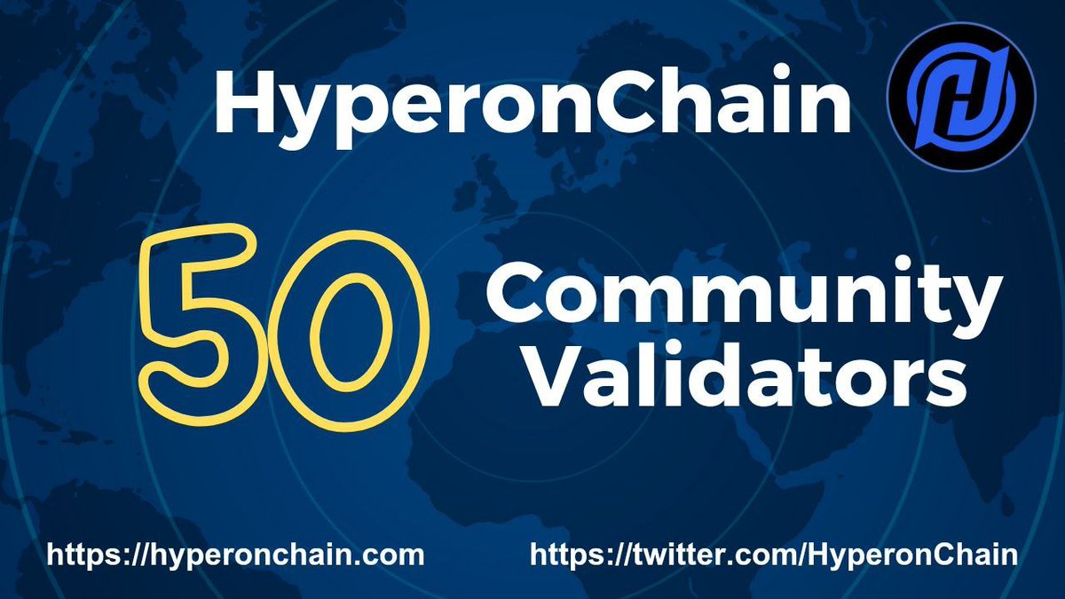 HyperonChain Network is more distributed with 50+ validator from community and still growing. Participate in validation process and earn upto 15 HPN per block. #HyperonChain #Validator #Blockchain #Crypto #CryptoNews #Mining #Rewards #L1Blockchain #CryptoCommunity