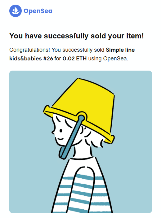 🎊二次流通報告🎊

ユリさん(旧クロズさん)の作品を
ちびまるさんにお迎えして頂きました✨

バケツを被った少年の姿が
うちの子供に似ていてお迎えした作品
好みの色合いのお気に入り作品でした！

特に宣伝することもなく
オファー、DMを頂き、
ちびまるさんの熱意を強く感じました